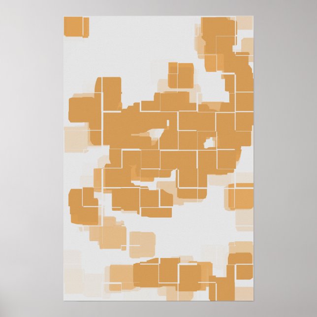 Geometrisk konst "Pumpkin Paj" Poster (Framsidan)