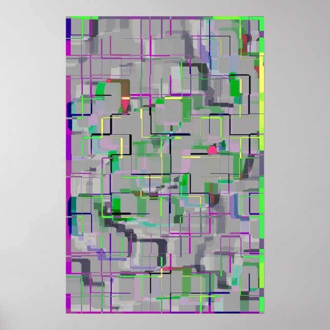 Geometrisk konst "Resa to the Zoo" Poster (Framsidan)