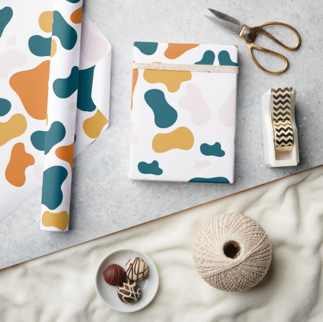 Geometrisk konst som upprepar mönster presentpapper (Hantverk)