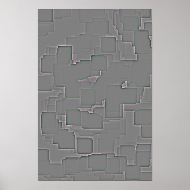 Geometrisk konst "Twilignt" Poster (Framsidan)