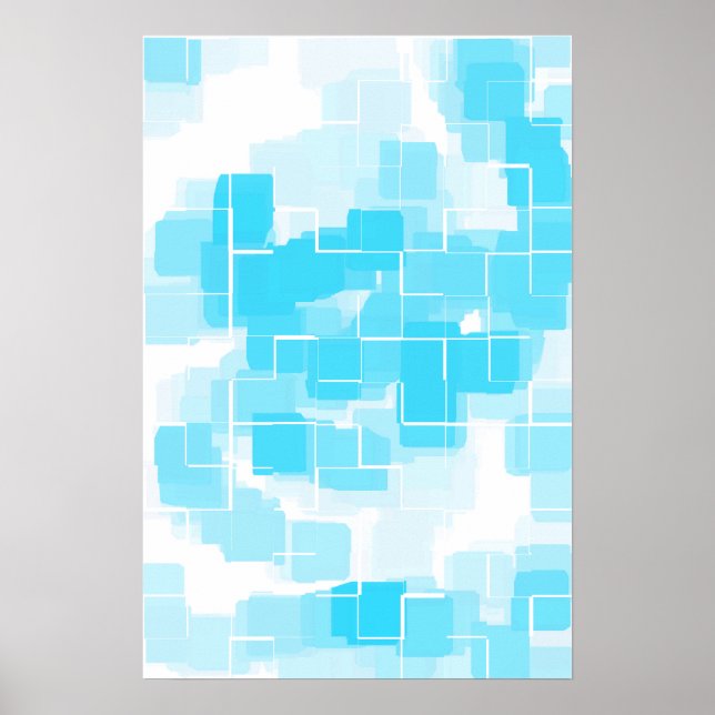 Geometrisk konst "Vatten" Poster (Framsidan)