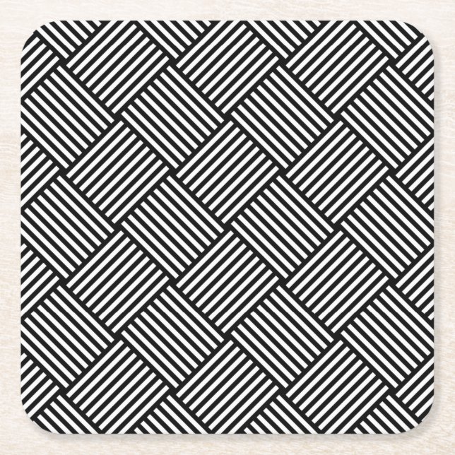 Geometrisk kontrollerad struktur underlägg papper kvadrat (Framsidan)