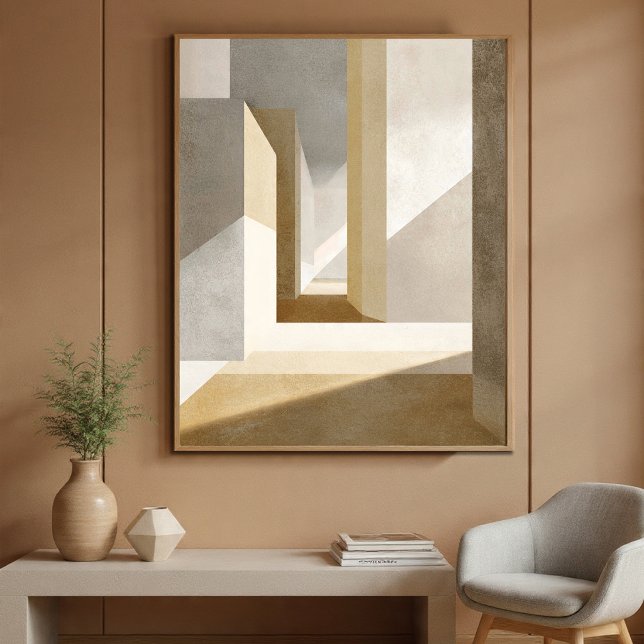 Geometrisk korridorväggkonst för inredning av vard poster (Skapare uppladdad)