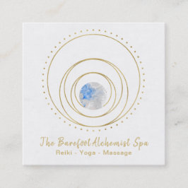 Geometrisk kosmisk Boho för *~* guld- sakral Fyrkantigt Visitkort