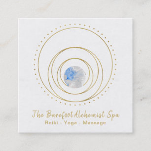 Geometrisk kosmisk Boho för *~* guld- sakral Fyrkantigt Visitkort