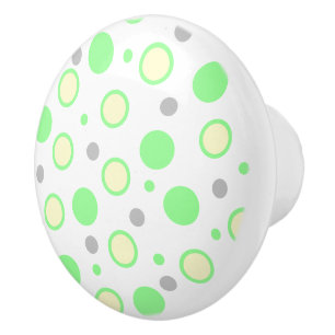 Geometrisk kräm mint gul knopp