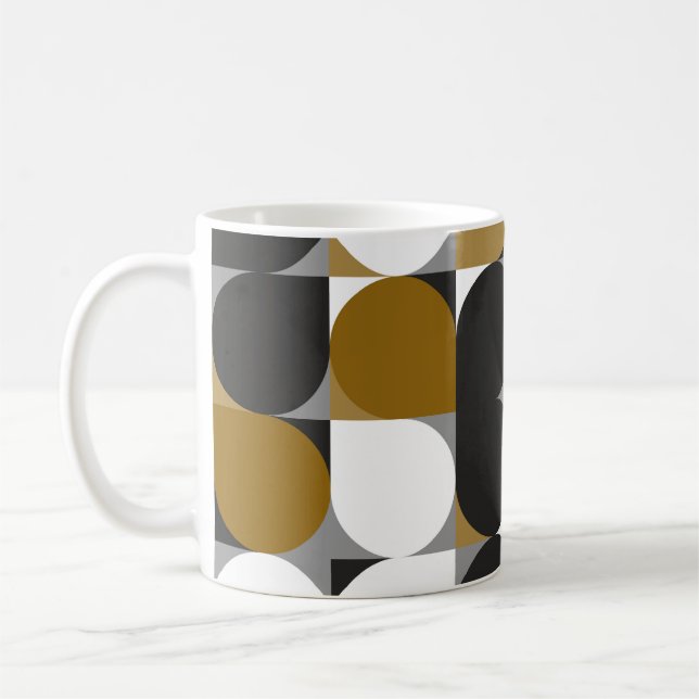 Geometrisk kreativitet: Sömlös Mönster-design Kaffemugg (Vänster)