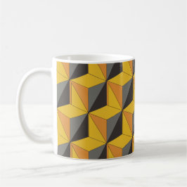 Geometrisk kubdesign kaffemugg