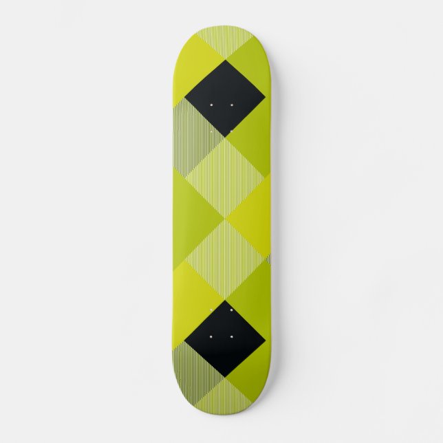 Geometrisk kvadratabstraktion 11 mini skateboard bräda 18,5 cm (Framsida)