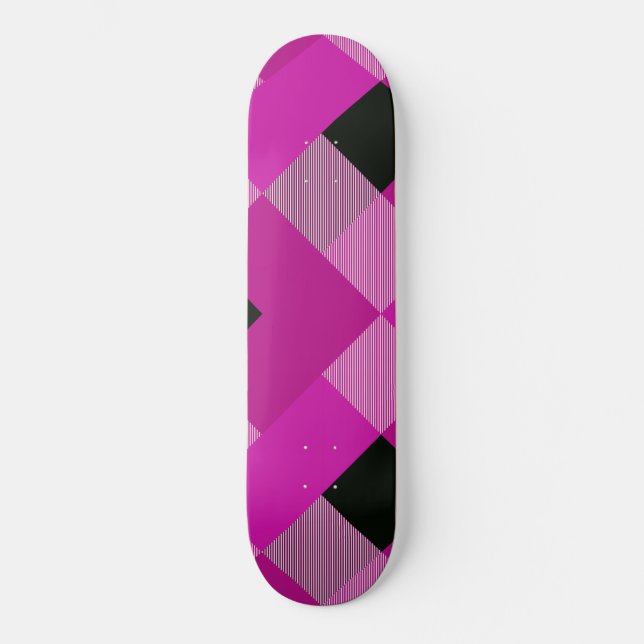 Geometrisk kvadratabstraktion 13 mini skateboard bräda 18,5 cm (Framsida)