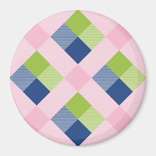 Geometrisk kvadratabstraktion 18 magnet (Framsidan)