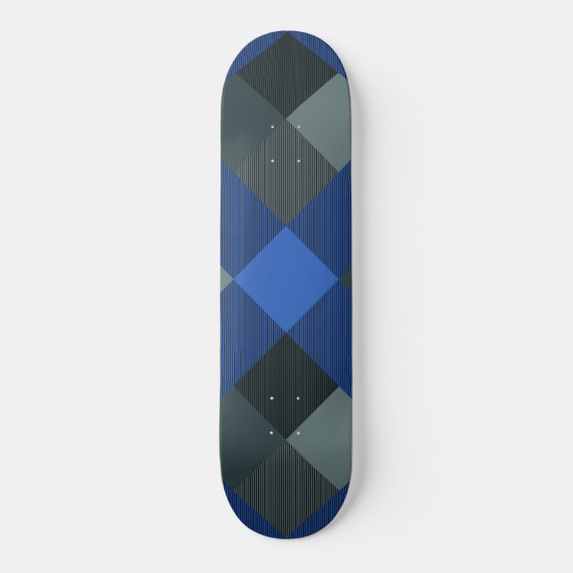Geometrisk kvadratabstraktion 21 mini skateboard bräda 18,5 cm (Framsida)