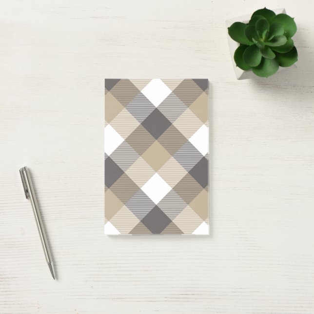 Geometrisk kvadratabstraktion 2 post-it block (Kontor)