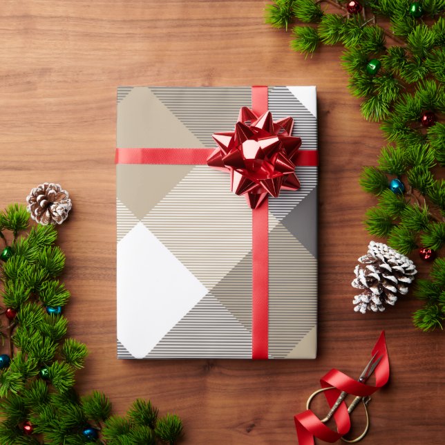 Geometrisk kvadratabstraktion 2 presentpapper (Julgåva)