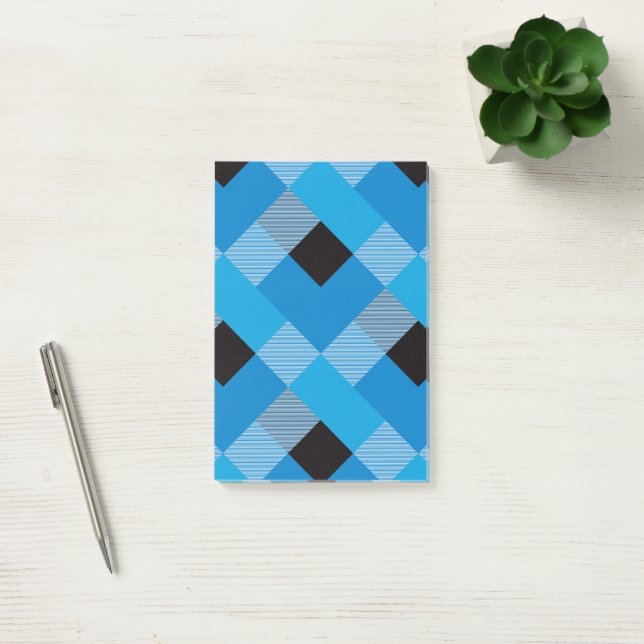 Geometrisk kvadratabstraktion 3 post-it block (Kontor)