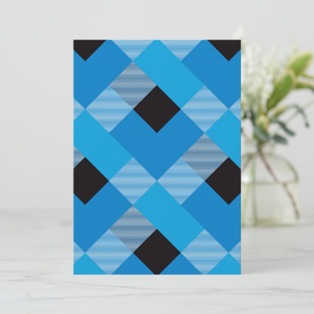 Geometrisk kvadratabstraktion 3 tack kort (Stående Fram)