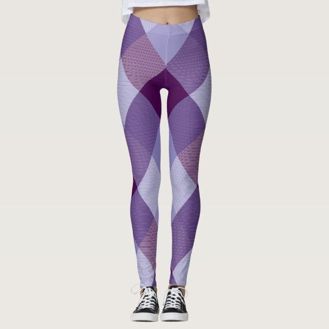 Geometrisk kvadratabstraktion 4 leggings (Framsida)