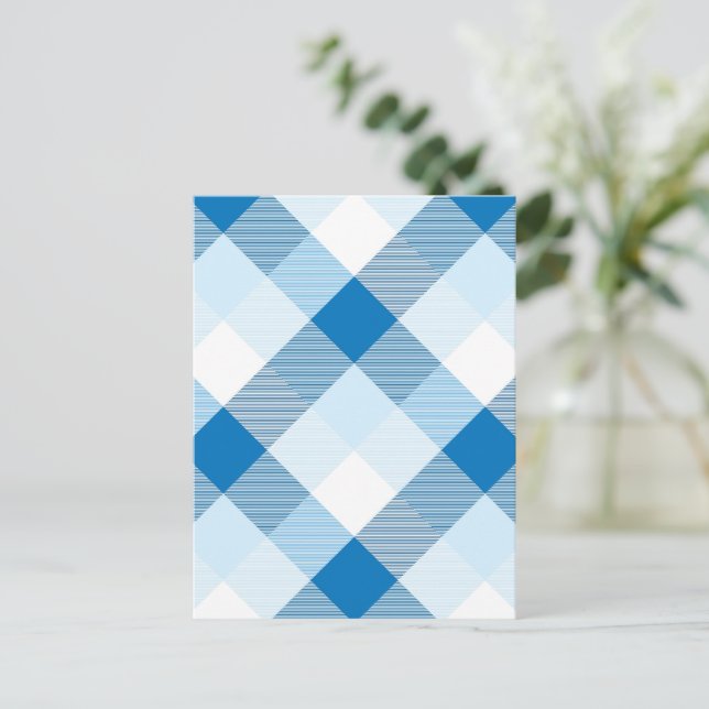 Geometrisk kvadratabstraktion 6 vykort (Stående Fram)