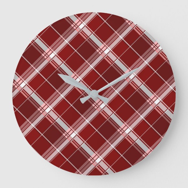 Geometrisk kvadratabstraktion 7 stor klocka (Framsida)