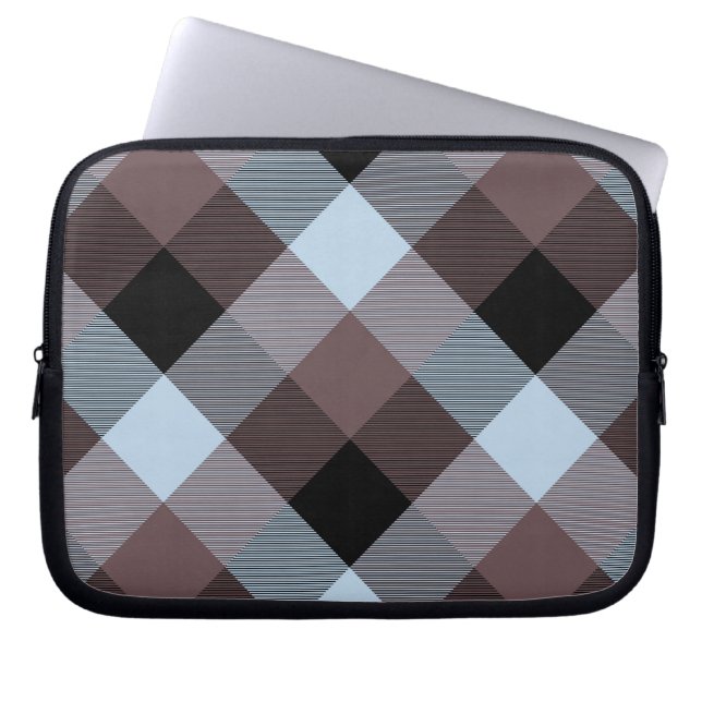 Geometrisk kvadratabstraktion 8 laptop fodral (Framsidan)
