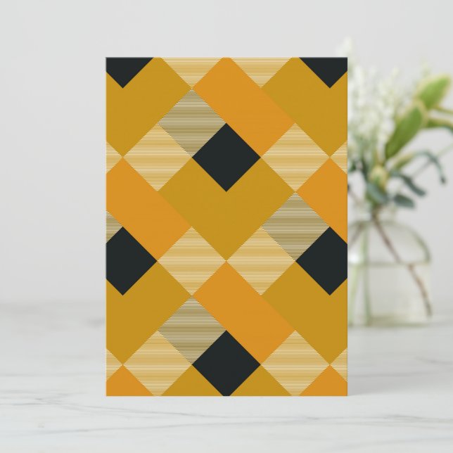 Geometrisk kvadratabstraktion 9 tack kort (Stående Fram)