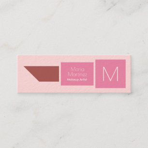 Geometrisk läppstift formar täcker rosa lilor mini visitkort