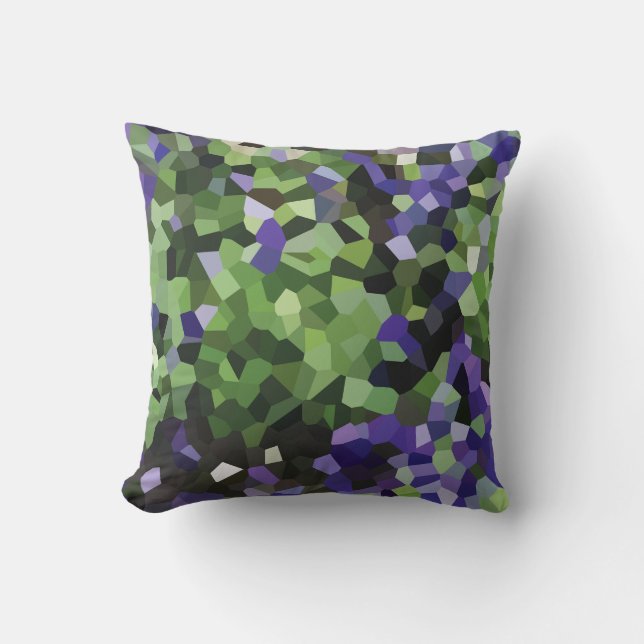 Geometrisk Lavendel Kristall Kudde (Framsida)