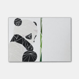 Geometrisk ledsen panda post-it block