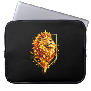 Geometrisk Lejon Kroneld Laptop Fodral