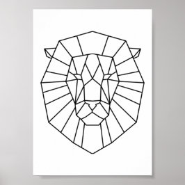 Geometrisk lejon poster