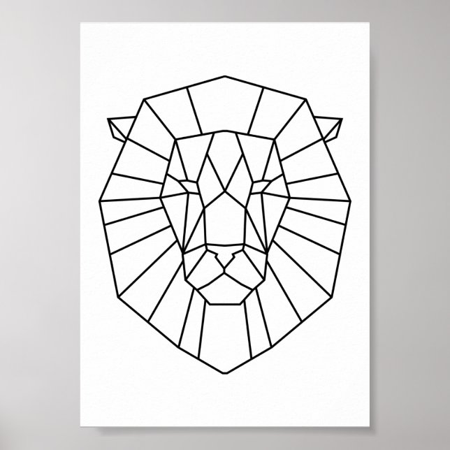 Geometrisk lejon poster (Framsidan)