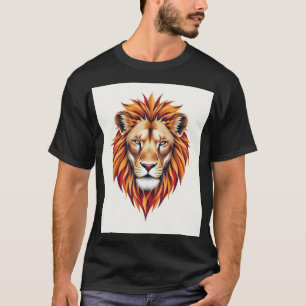 Geometrisk Lejon T-Shirt-design T Shirt