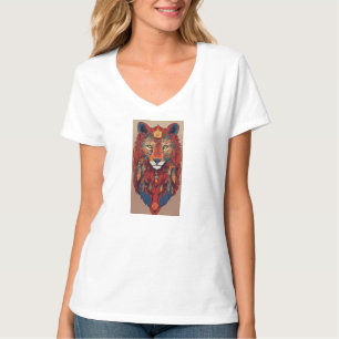 Geometrisk Lejon T-Shirt-design T Shirt