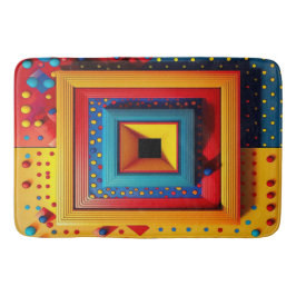 Geometrisk lekbox: 3D Pop Art Primärfärger Badrumsmatta