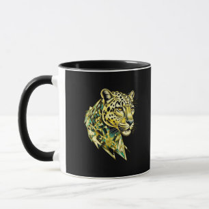 Geometrisk Leopard Abstrakt Konst Kaffe Mugg