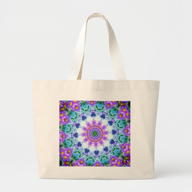 Geometrisk lila Daisy Jumbo Tygkasse (Framsidan)