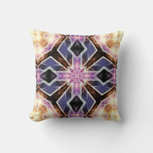 Geometrisk lila Energy Crystal Glow Geometric Cush Kudde