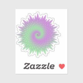 Geometrisk Lila och Grön Klistermärken