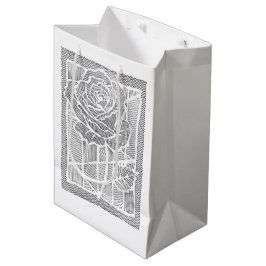 Geometrisk linjekonst Ros Botaniskt papper Present