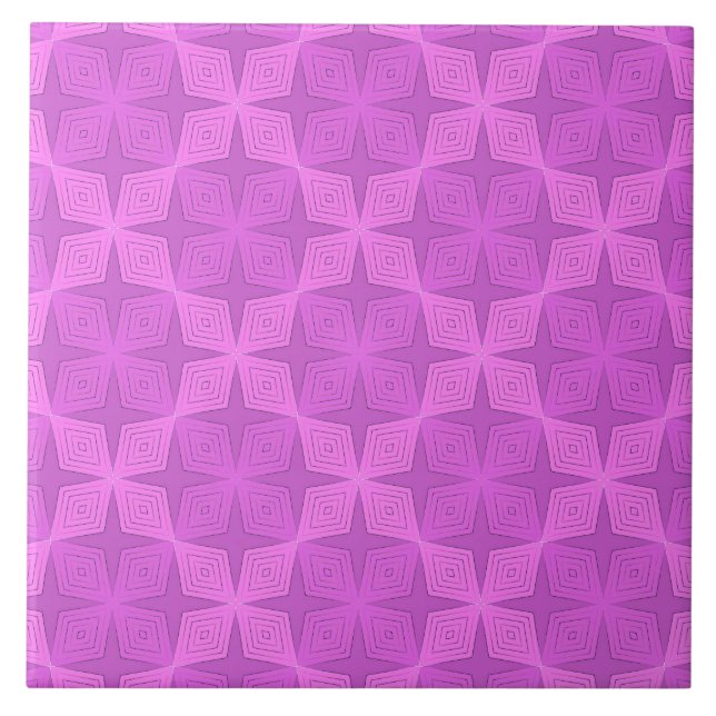 Geometrisk ljus lila art deco kakelplatta (Framsidan)