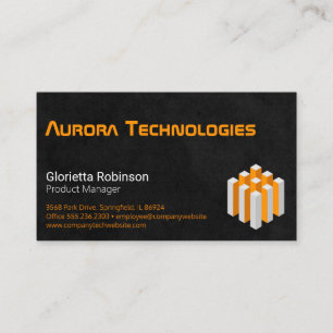 Geometrisk Logotyp för kub Corporate Tech Stil Visitkort