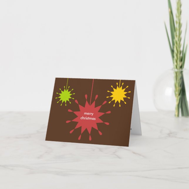 Geometrisk logotyp för prydnadsföremål för julens  helgkort (Framsida)