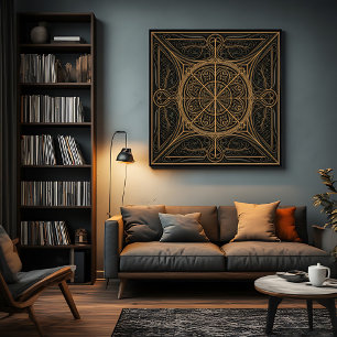 Geometrisk Lyx Canvastryck