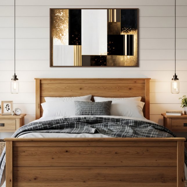 Geometrisk Lyx Guld och Svart Poster (Skapare uppladdad)