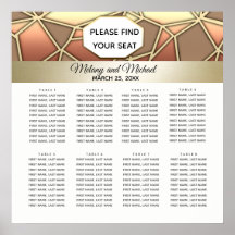 Geometrisk lyx modern guld /bronze bröllop