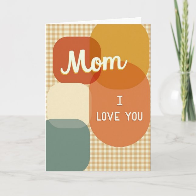 Geometrisk Mamma Jag älskar dig-kort Kort (Framsida)