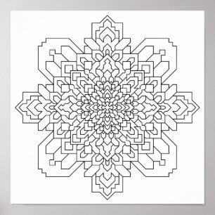 Geometrisk Mandala #11 Poster