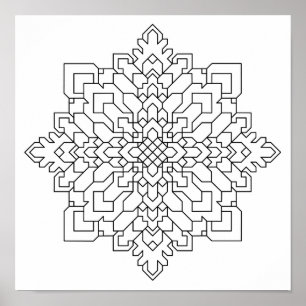 Geometrisk Mandala #13 Poster