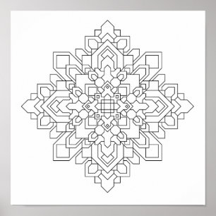 Geometrisk Mandala #2 Poster