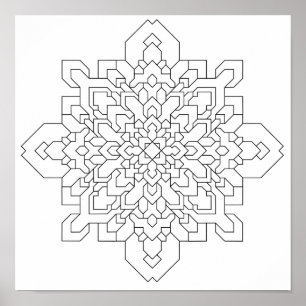 Geometrisk Mandala #4 Poster